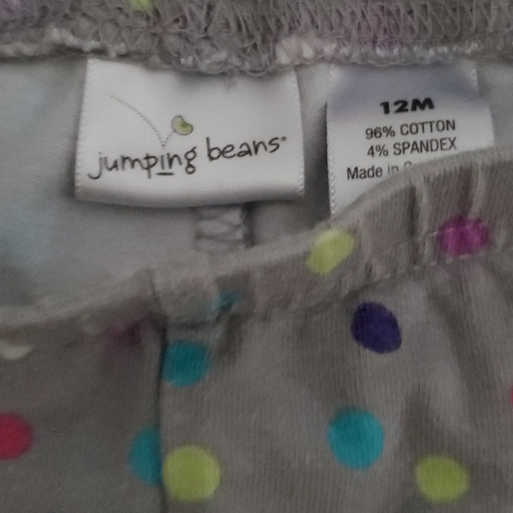 12M Grey Multi Polka Dotted Bottoms